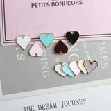 100pcs 16*16mm Tone Plated Enamel Alloy Heart Charms DIY Jewelry Findings