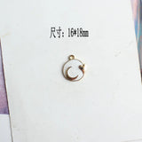 100pcs Sun Moon Alloy Charms Jewelry Findings Enamel Metal Earring Pendants