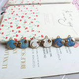 100pcs Sun Moon Alloy Charms Jewelry Findings Enamel Metal Earring Pendants