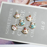 100pcs Teapot Shape Enamel Alloy Necklace Pendants