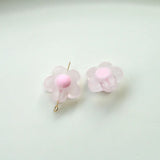 100pcs 17mm Colorful Rubber Acrylic Spring Flowers Beads Necklace Bracelet DIY
