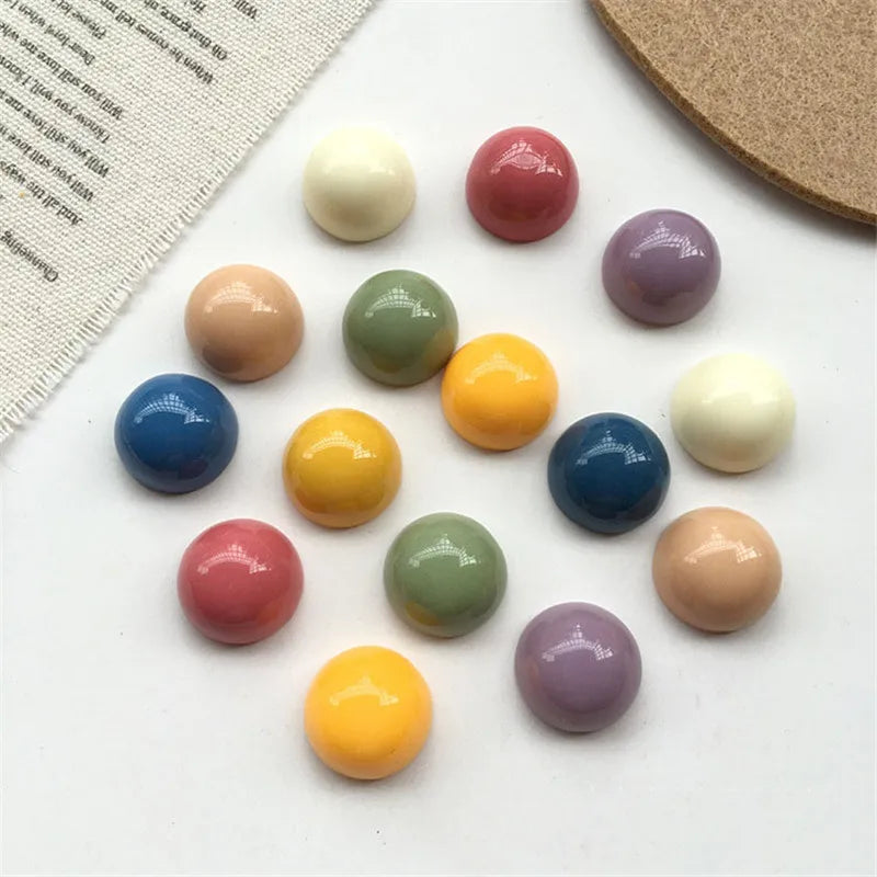 100pcs 18mm Resin Cabochons Necklace Bracelet Decoration