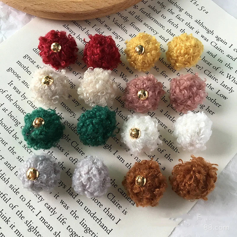 100pcs 20mm Wool Felt Round Charms for Jewelry DIY