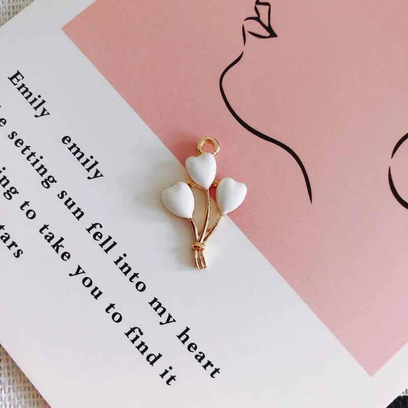 100pcs Colorful Balloon Shape Alloy Charms DIY Jewelry Accessory