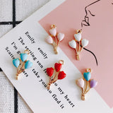 100pcs Colorful Balloon Shape Alloy Charms DIY Jewelry Accessory