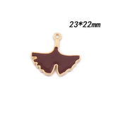 100pcs Enamel Alloy Leaf Plant Charms Oil Drop Earring Necklace Pendant