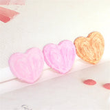 100pcs 25MM DIY Peach Heart Biscuit Accessories Flatback Resin Cabochons