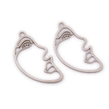 100pcs Human Face Shape Alloy Charms DIY Jewelry Accessories