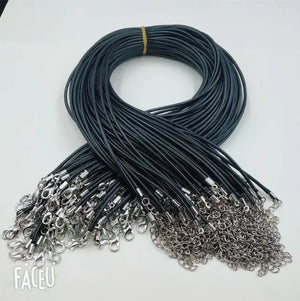 100pcs 45+5cm Wax Cord Necklaces for DIY Jewelry Making
