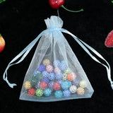 100pcs 7x9cm Sky Organza Bags Wedding Gift Bag Jewelry Pouches