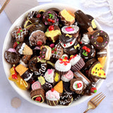 100pcs Colorful Resin Cabochons Embellishments Scrapbooking Food Beads