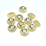 100pcs Fleshcolor Glass Beads 9x14mm Round Big Hole Beads