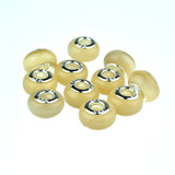 100pcs Fleshcolor Glass Beads 9x14mm Round Big Hole Beads