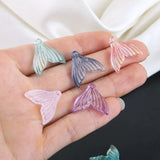 100pcs Glitter Acrylic Resin Fish Mermaid Charms DIY Jewelry