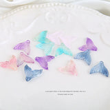 100pcs Glitter Acrylic Resin Fish Mermaid Charms DIY Jewelry
