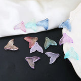 100pcs Glitter Acrylic Resin Fish Mermaid Charms DIY Jewelry