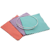 100pcs Jewelry Polishing Cloth 80*80mm Pink Purple Green