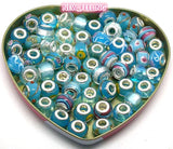 100pcs Mixed European Lampwork Glass Beads for Bracelet Necklace LGB73-1