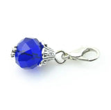 100pcs Pink Crystal Dangle Charms With Lobster Clasp Pendants