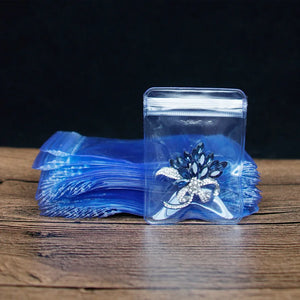 100pcs PVC Zip Lock Anti-oxidation Jewelry Packaging Bags
