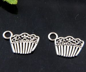 Tibetan Silver Comb Necklace Pendant 21x14mm NXET610