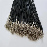 100pcs 1.5mm Wax Leather Cord Necklaces with Lobster Clasp for DIY Jewelry