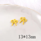 100pcs 13mm Spray Paint Cartoon Bow Alloy Charms DIY Earring Pendant Accessory