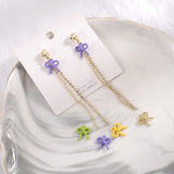 100pcs 13mm Spray Paint Cartoon Bow Alloy Charms DIY Earring Pendant Accessory