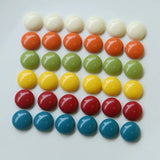100pcs 14mm Geometry Flatback Resin Beads DIY Jewelry Earring Accessory