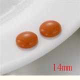 100pcs 14mm Resin Flatback Beads DIY Earring Accessory