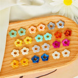 100pcs 15mm Cartoon Flowers Resin Beads Jewelry Earrings/Bracelets