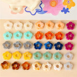 100pcs 15mm Cartoon Flowers Resin Beads Jewelry Earrings/Bracelets