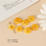 100pcs 15mm Cartoon Flowers Resin Beads Jewelry Earrings/Bracelets