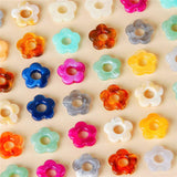 100pcs 15mm Cartoon Flowers Resin Beads Jewelry Earrings/Bracelets