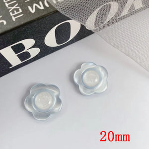 100pcs/lot 20mm Cartoon Flowers Resin Flatback Beads DIY Earring/Garment/Hair