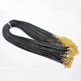 100pcs 2mm Wax Leather Cord Necklaces with Lobster Clasp
