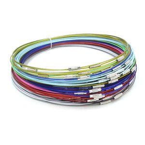 100pcs Stainless Steel Wire Collar Necklace DIY Jewelry Accessories