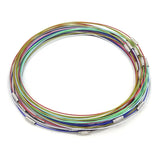 100pcs Stainless Steel Wire Collar Necklace DIY Jewelry Accessories