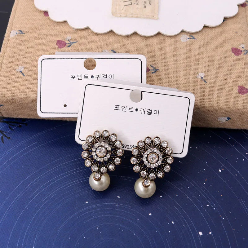 100pcs/lot 5*3cm Jewelry Display Cards Drop Earrings Stud Paper PVC Tags