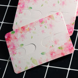 100pcs Pink Flower Paper Jewelry Display Cards 7x10cm