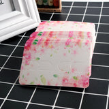 100pcs Pink Flower Paper Jewelry Display Cards 7x10cm