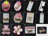 100pcs Pink Flower Paper Jewelry Display Cards 7x10cm