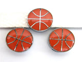 100pcs 8mm Basketball Slide Charms for DIY Wristband Keychains