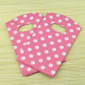 100pcs Pink Plastic Bag Charms Nuts Jewelry Packaging Small Candy Gift