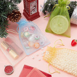 100pcs Adjustable Rose Pattern Organza Bag 7x9cm Drawstring Jewelry Packaging