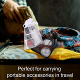 100pcs Adjustable Rose Pattern Organza Bag 7x9cm Drawstring Jewelry Packaging