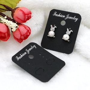 100pcs Drop Earrings Display Card Tags PVC Hook DIY Ear Studs Jewelry Package