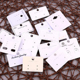 100pcs Drop Earrings Display Card Tags PVC Hook DIY Ear Studs Jewelry Package