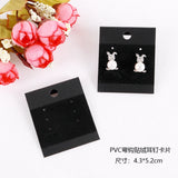 100pcs Drop Earrings Display Card Tags PVC Hook DIY Ear Studs Jewelry Package