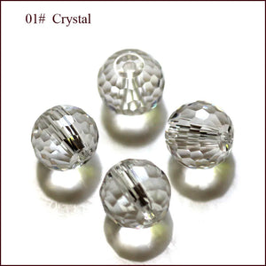 100pcs Crystal Glass Quartz 6mm Spacer Beads for Jewelry Making